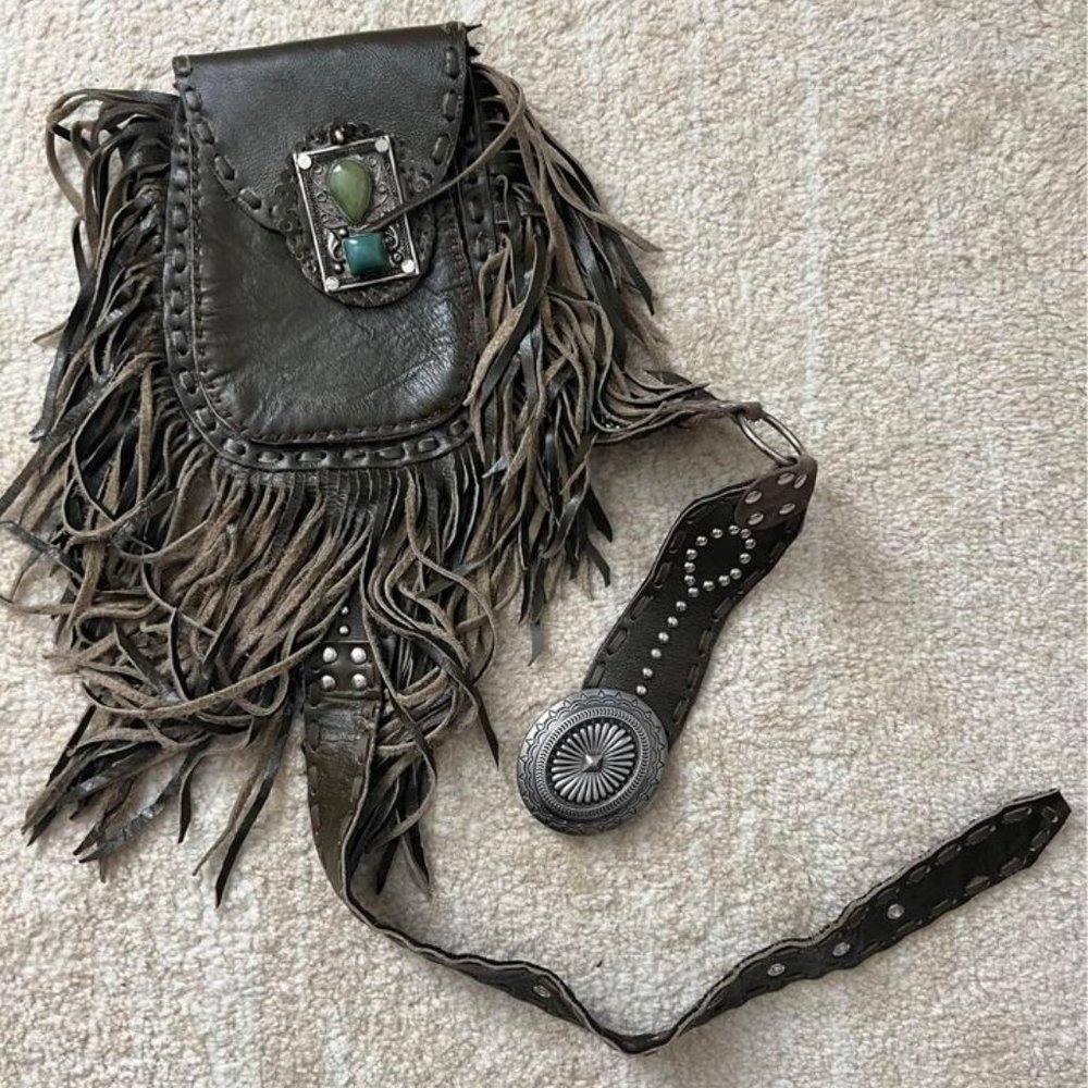 authentic real leather waist belt bag